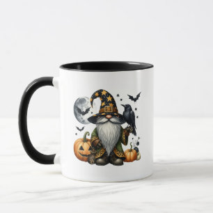Taza Gnome de Halloween y Black Raven