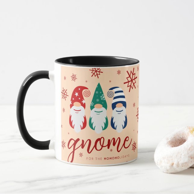 Taza Gnome de los Navidades de Hipótesis por los copos  (Con donut)