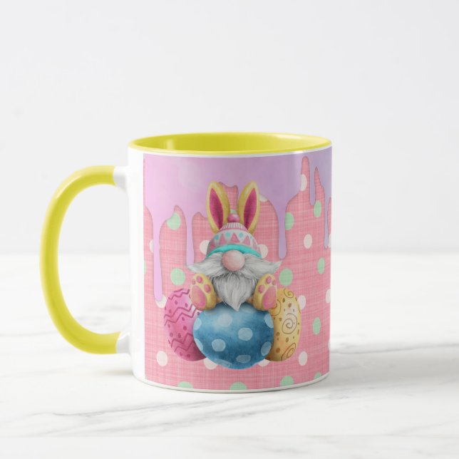 Taza Gnome de Pascua Polkadot Huevos Gigantes (Izquierda)