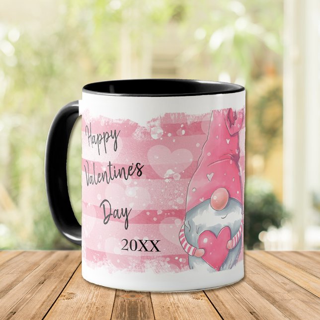 Taza Gnome del corazón de la banda rosa Valentine (Subido por el creador)