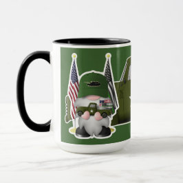 Taza Gnome del ejército con camión militar