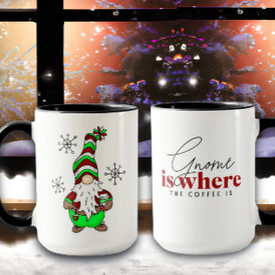 Taza Gnome es donde está el café   Navidades de corte