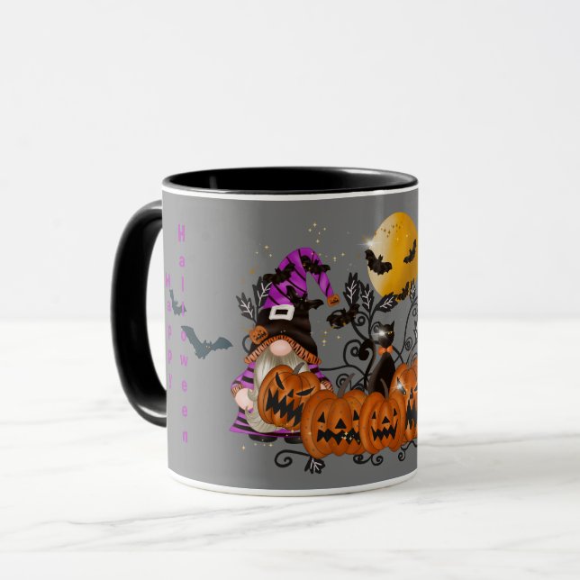 Taza Gnome gris de Halloween (Anverso izquierdo)
