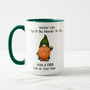 Taza Gnome irlandés Día de San Patarick
