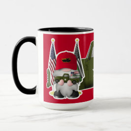 Taza Gnome marino con camión militar