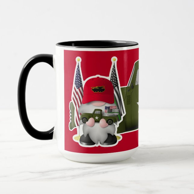 Taza Gnome marino con camión militar (Izquierda)