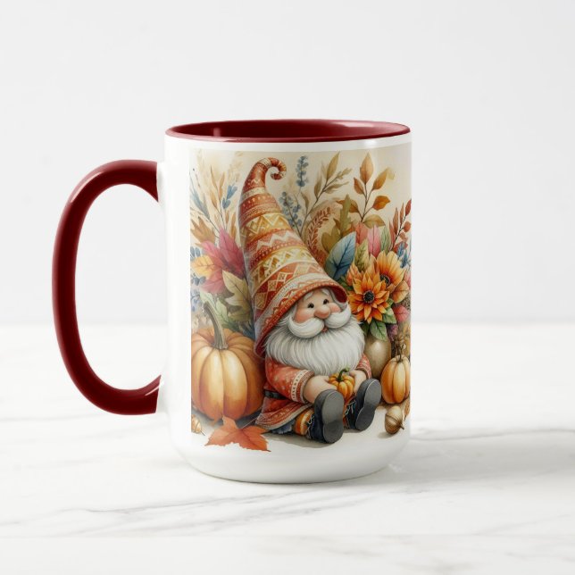 Taza Gnomes de otoño con hojas de otoño (Izquierda)