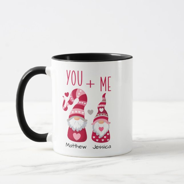 Taza Gnomes de San Valentín personalizados (Izquierda)