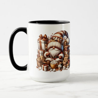 Taza Gnomo Adorable Presenta Uvas y Regalos