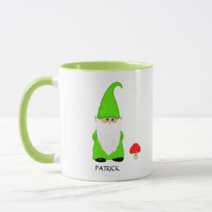 Taza Gnomo Adorable Vestido de Verde