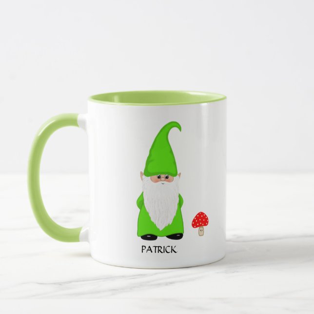 Taza Gnomo Bonito Vestido de Verde  (Izquierda)
