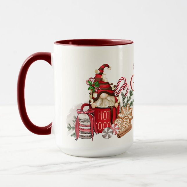 Taza Gnomo de Navidad de Chocolate Caliente (Izquierda)