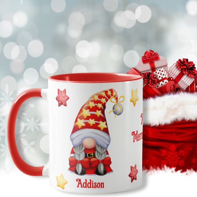 Taza Gnomos de Navidad Alegre y Brillante (Subido por el creador)