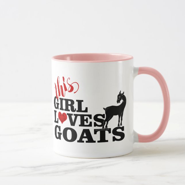 Taza GOAT | Este Chica ama a las cabras Bonito estiliza (Derecha)