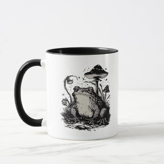 Taza Goblincore Frog Minimal Classic Design (Izquierda)