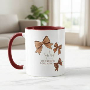 Taza God is Within Her,  Two-Tone Mug   Christian