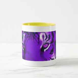 TAZA GOLD AND PURPLE COFFEE MUG