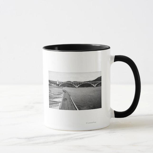 Taza Gold Beach, los muelles de Oregon y el puente sobr (Derecha)