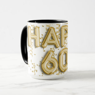 Taza Gold Happy 60 cumpleaños