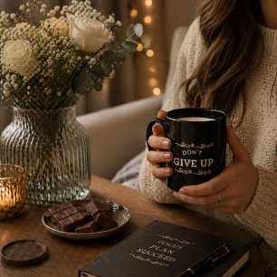 Taza Golden Glitter No te rindas - Motivacional Gi