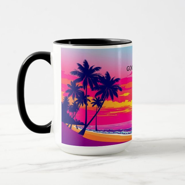 Taza Golden Hour Tropical Island Sunset Personalized (Izquierda)