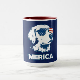 Taza Golden Retriever 4 De Julio Merica