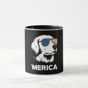 Taza Golden Retriever 4 De Julio Merica