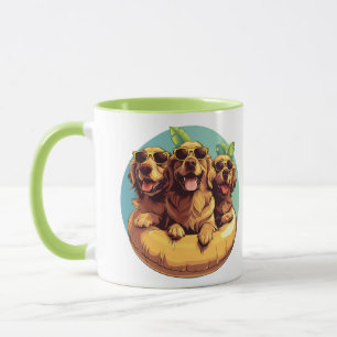 Taza Golden Retriever Dogs Summer Pool Floats