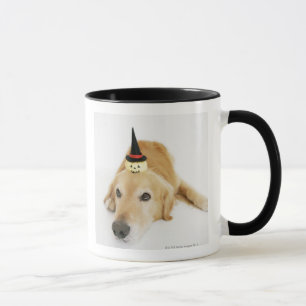 Taza Golden retriever y ornamento