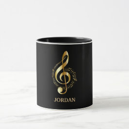Taza Golden Treble Clef