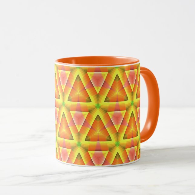 Taza Golden Yellow Triangle Pattern (Anverso derecho)