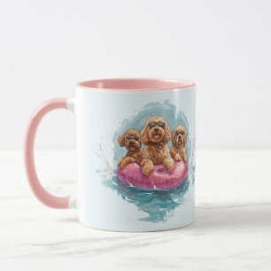 Taza Goldendoodle Dogs Verano Pineapple Float