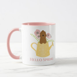 Taza Goldendoodle en regadera
