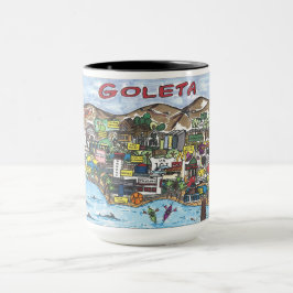 Taza Goleta Map Coffee Mug