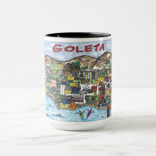 Taza Goleta Map Coffee Mug