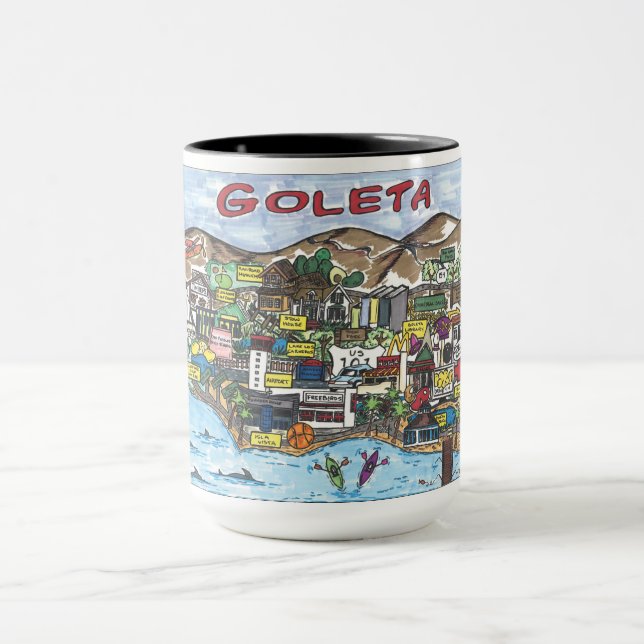 Taza Goleta Map Coffee Mug (Centro)