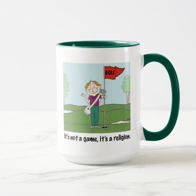 Taza ¡GOLF!  No es un juego, él es una religión (Derecha)
