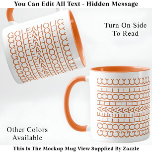 Taza Golfaholic Hidden Message 140GW Funny Golf