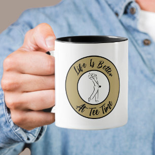 Taza Golfer Hora de Salida Humor Divertido Chiste Depor
