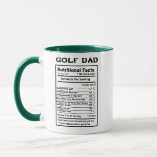 Taza Golfer Nutrition Facts Mug - Gracioso regalo de pa