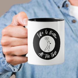 Taza Golfer Tiempo de Salida Humor Divertido Juego de P