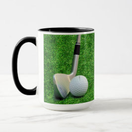Taza Golfing Sport golf ball and putter Personalize 
