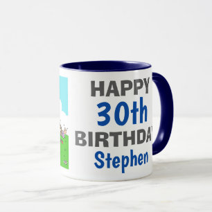 Taza Golfista con un golpe de salida fallido