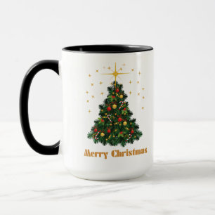 Taza "Golpe dorado: Mug de la elegancia navideña feliz"