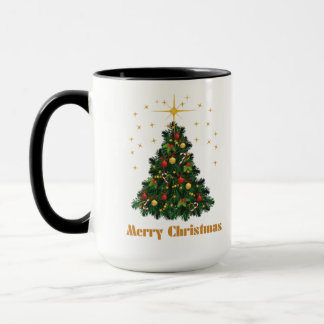 Taza "Golpe dorado: Mug de la elegancia navideña feliz"