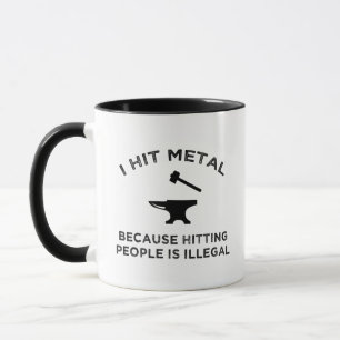 Taza Golpeé Metalizado porque golpear a la gente es ile