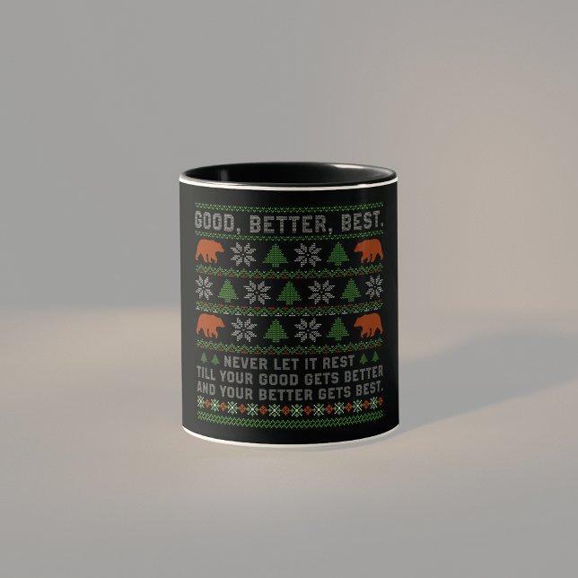 Taza Good Better Best Never Let It Rest Christmas Quote (Subido por el creador)