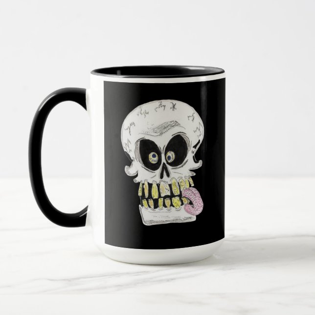 Taza goofy skull skeleton face (Izquierda)