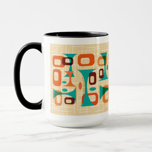 Taza Googías gráficas modernas de Mid Century (Izquierda)