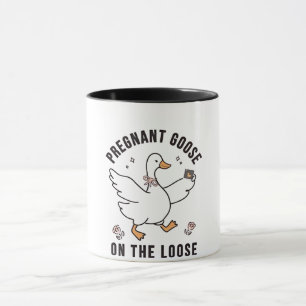 Taza Goose preñado en el pájaro ganso del embarazo suel